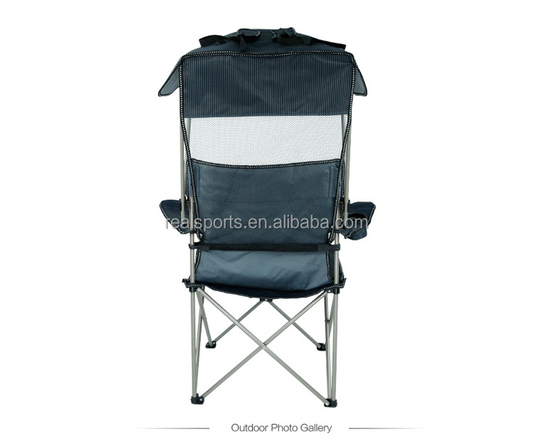 Canopy folding camping chair portable beach chair with sunshade / outdoor lounge chair with canopy