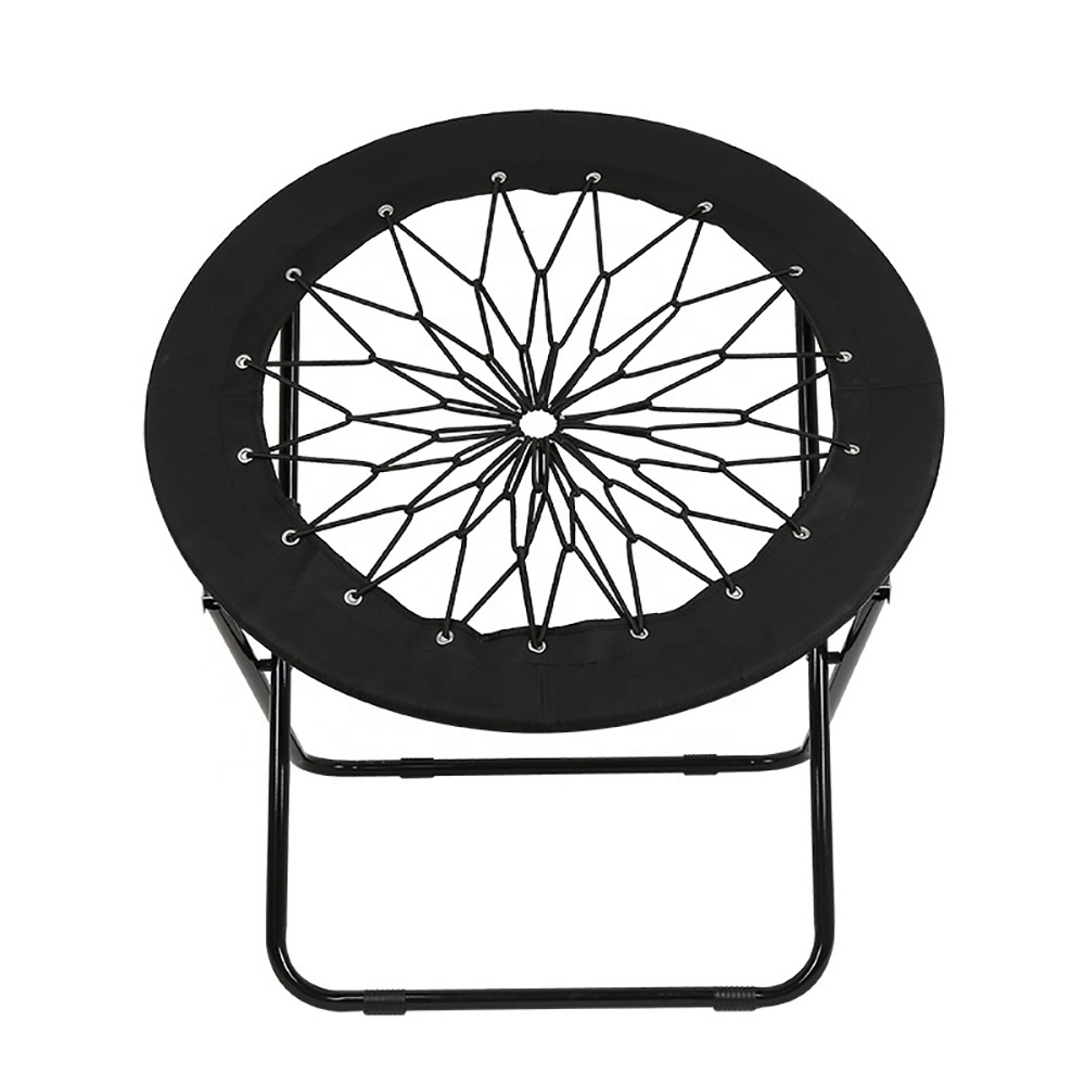 Outdoor Camping Leisure Moon Chair Round Bungee Chair High Elastic Cord Folding Beach Chair