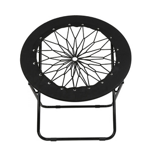 Outdoor Camping Leisure Moon Chair Round Bungee Chair High Elastic Cord Folding Beach Chair