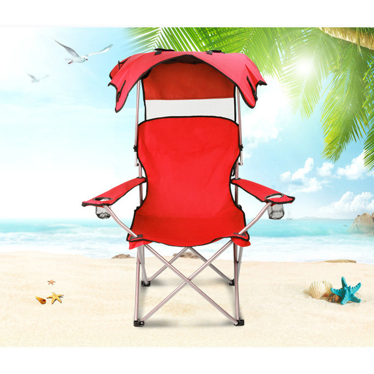 High quality Lightweight party event fishing adjustable foldable beach chair with umbrella