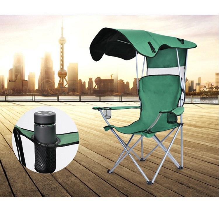 High quality Lightweight party event fishing adjustable foldable beach chair with umbrella