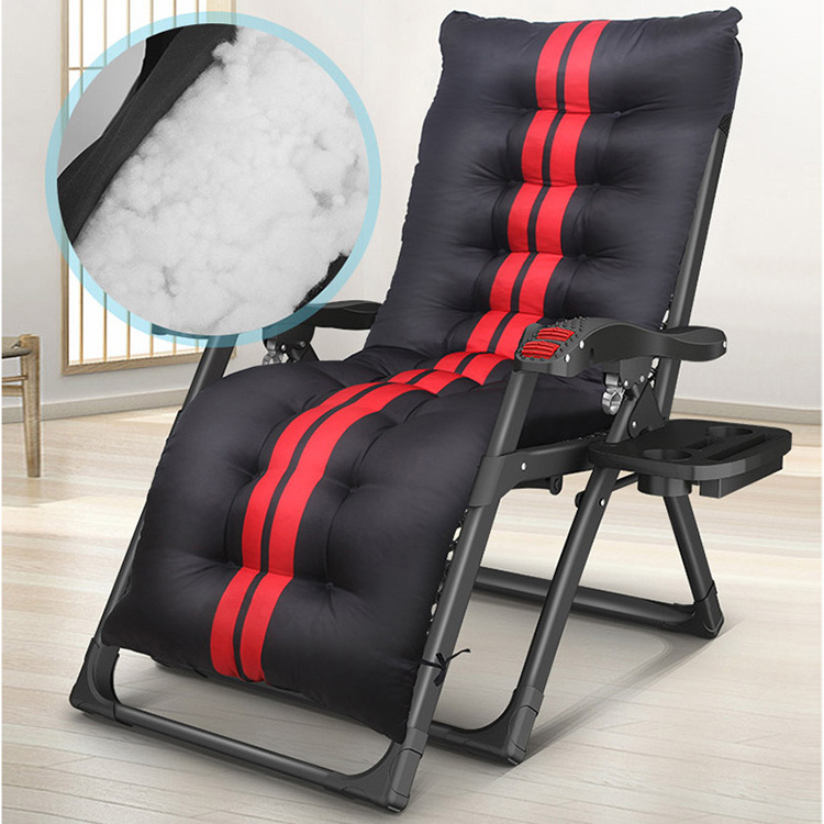 Sun Lounger Cushions Zero Gravity Wide Recliner Leisure Time Camping Picnic Fishing Chair Metal Folding Adjustable Chair