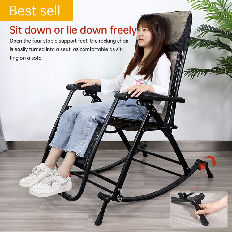 cheap folding chairs reclining  leisure ways  outdoor portable folding rocking chair