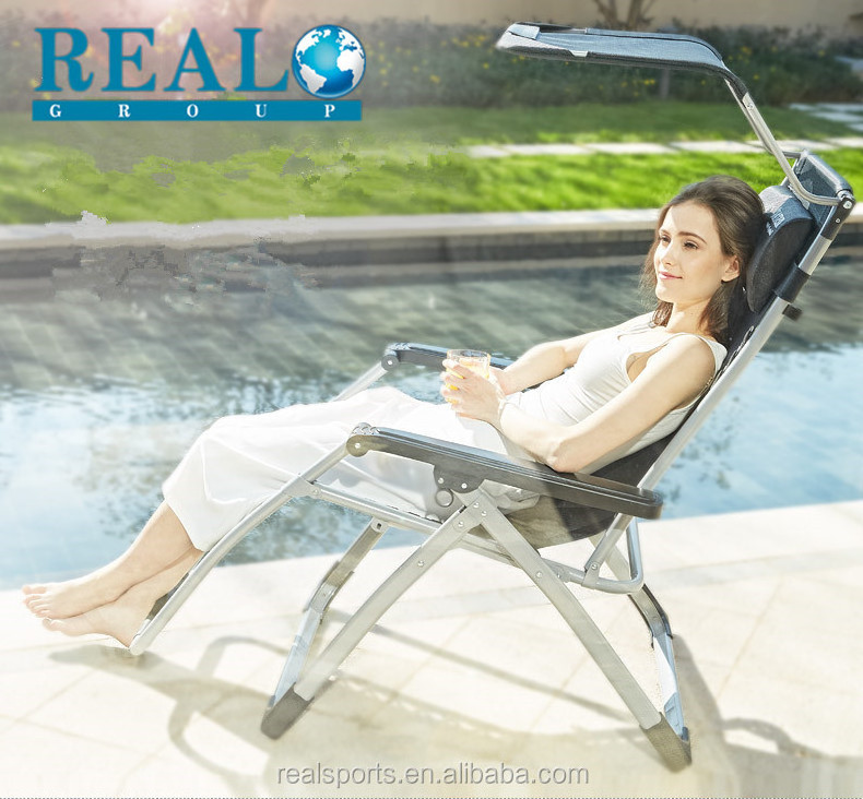 folding Zero Gravity Recliner Chair headrest, Zero Gravity Chair Lounger Chair With Canopy Shade with cup holder