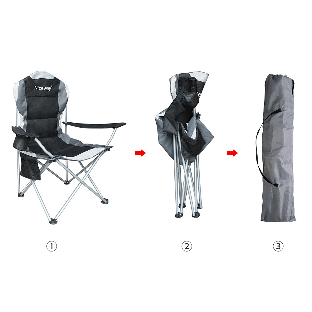 Heavy Duty Camping Chairs for Heavy People Back Support 300 lbs