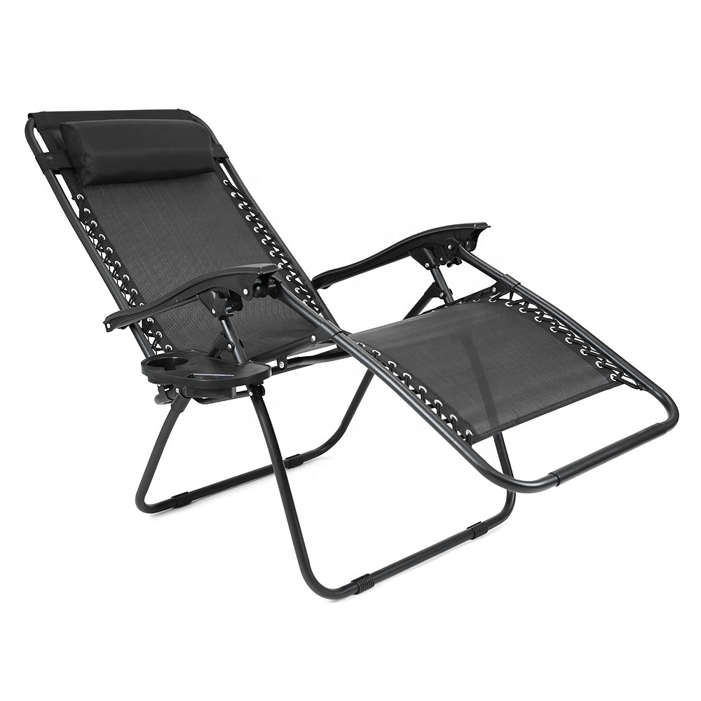 Summer hot sale cool soft durable lightweight zero gravity chair metal steel frame folding beach chair