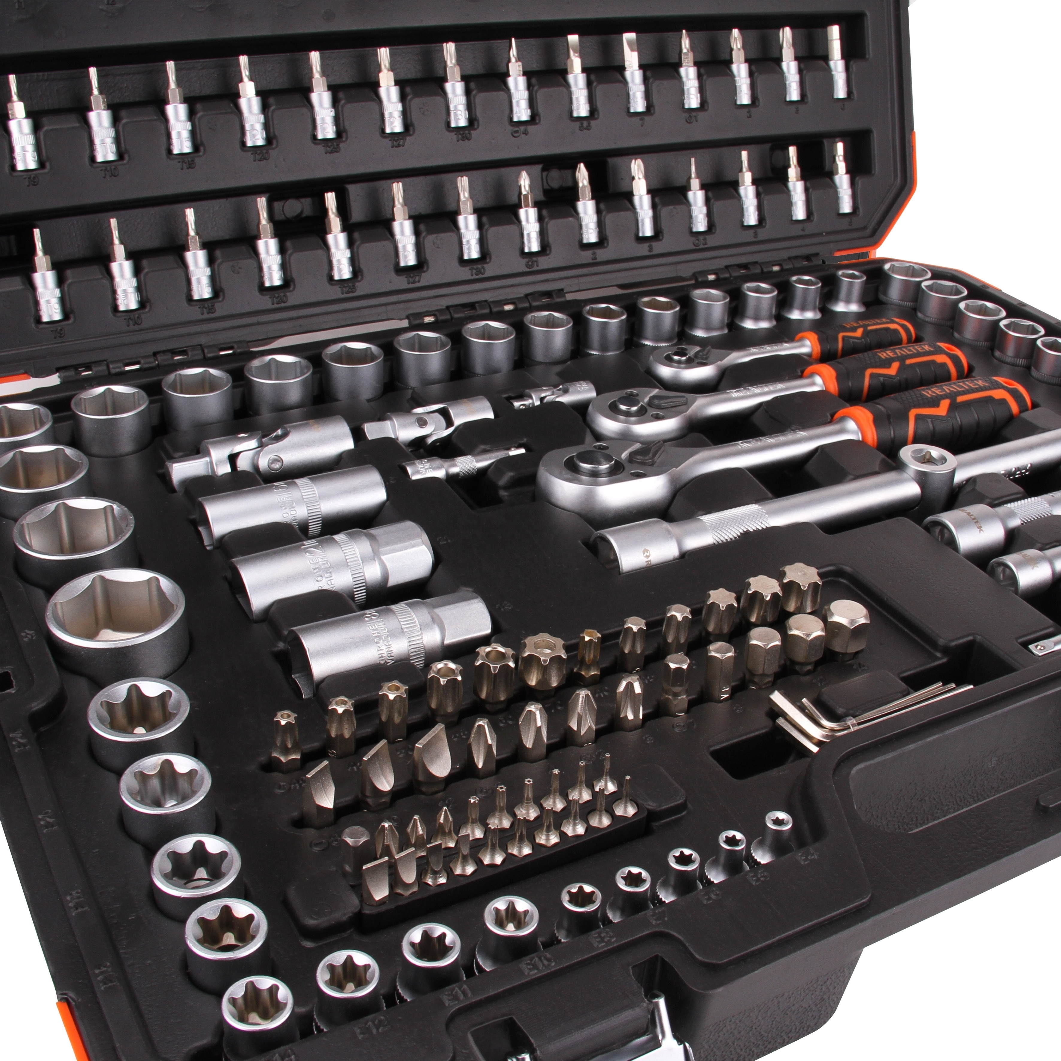 Realtek 172Pcs Classical Crv Socket Set Tool Kit Mechanic Tool Home Tools for Car Repairing