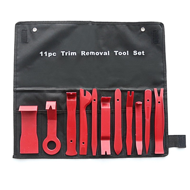 Realtek 11pcs Auto Trim Removal Tool Set Car Audio Dash Door Panel Window Molding Fastener Remover Tool Kit