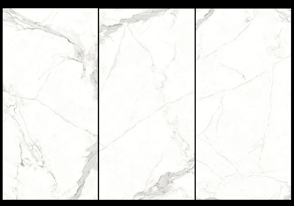 900x1800 Large Size White Carrara Marble Slim Ceramic  Wall And Floor Tile