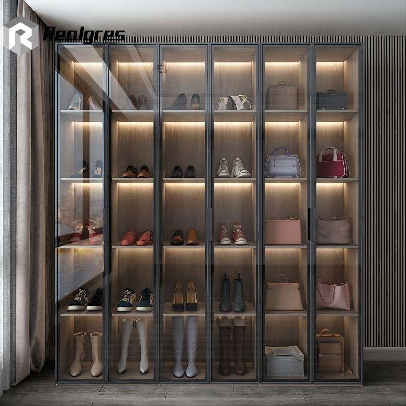 Wholesale Wardrobes Set Bedroom Aluminum Wardrobe Small Walk In Closet Clothing Hunger Custom Bedroom Walk-In Closets