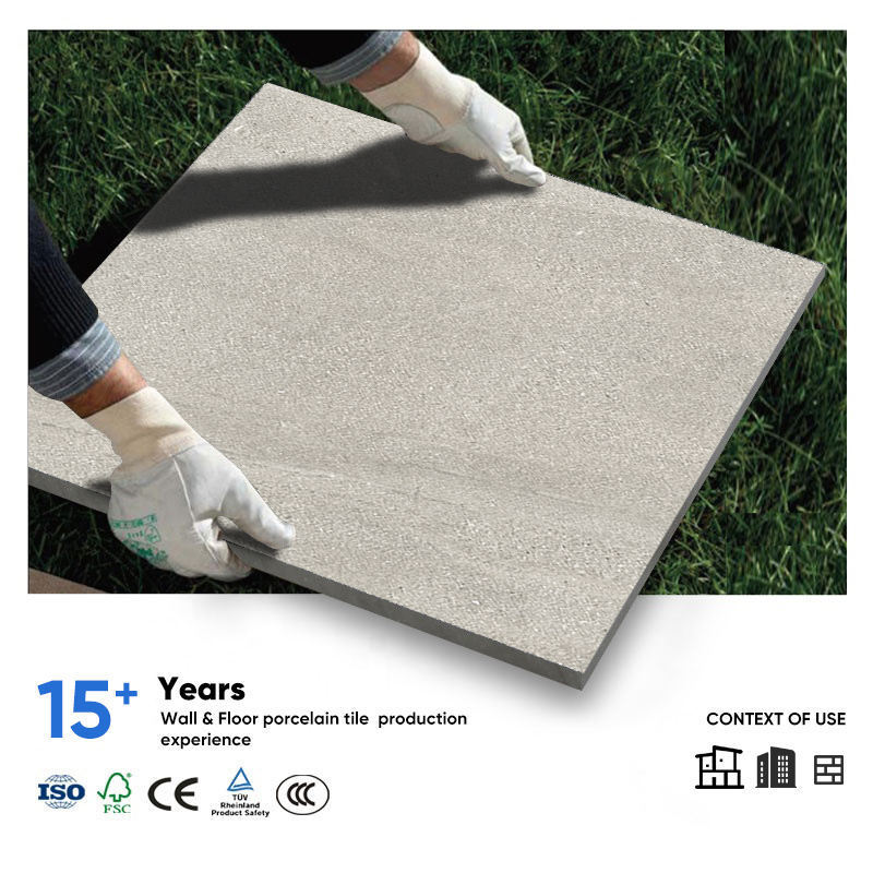 2cm Pavers Matt Full Body Heat Resistant Anti Slip Rustic Concrete 20mm Porcelain Outdoor Tile Floor for Garden