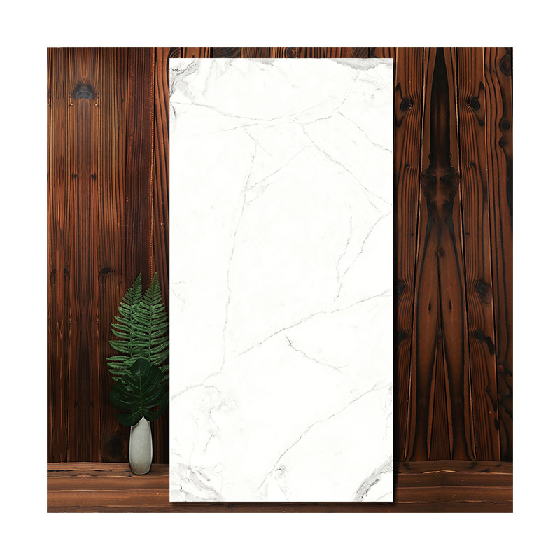 900x1800 Large Size White Carrara Marble Slim Ceramic  Wall And Floor Tile