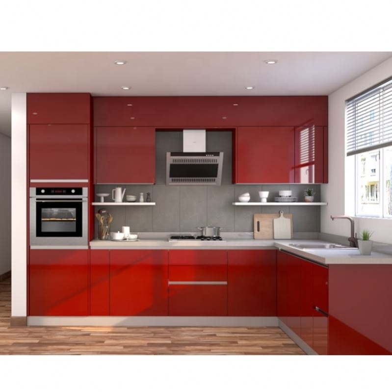 Mini Kitchen Ready Made Wooden Cabinets Sets Kitchen Cabinets Foshan Low Price Kitchen Cabinet Pantry Unit