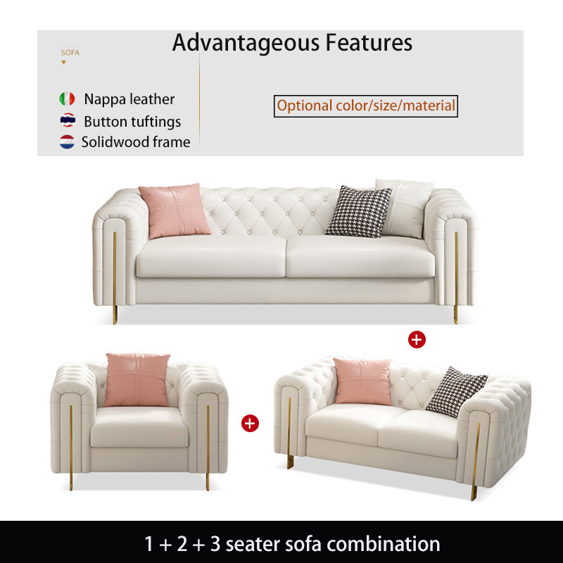 Living Room Fabric Sofas for Home Luxury Royal Sofa set 6 Seater Couch Living Room Lounge Chesterfield Sofas