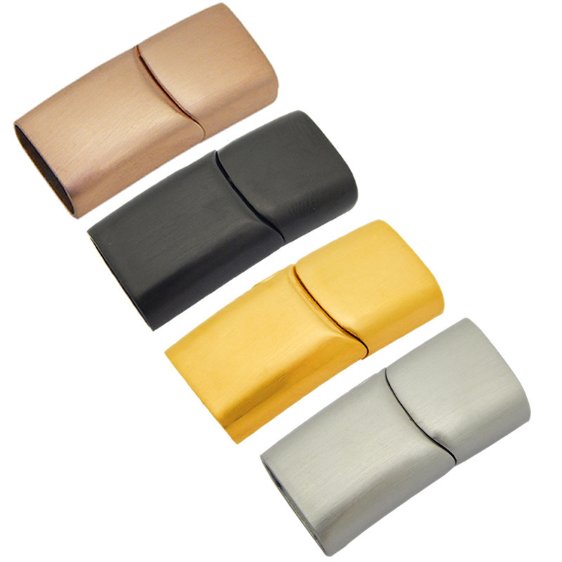 Real U Jewelry Custom Stainless Steel Jewelry Clasps for Flat Leather Bracelets Engravable Jewelry Clasp