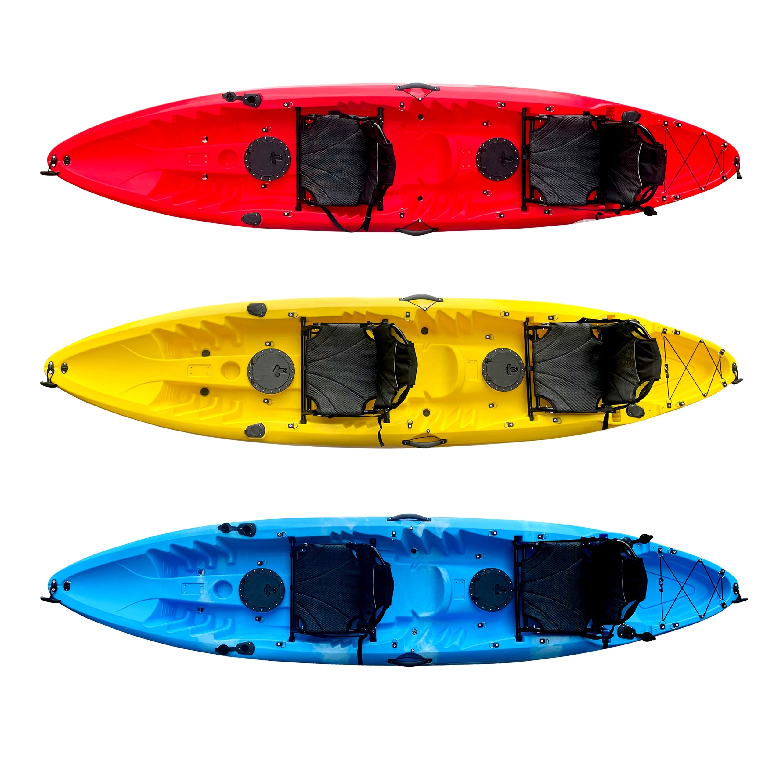 RY 2+1 3Seat Family Plastic Boat Three People Fishing Kayak Rowing Kayak