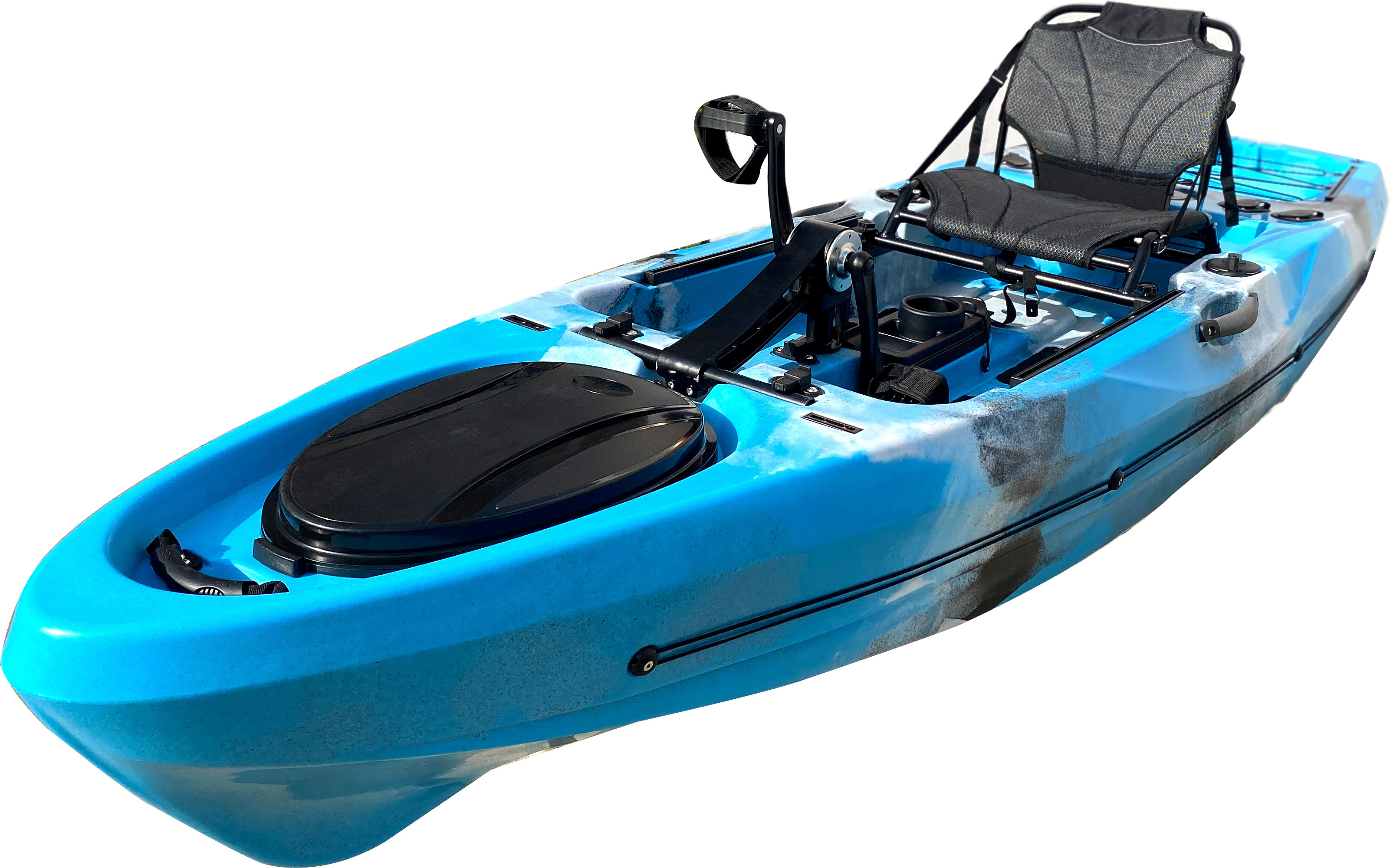 Hot selling Single seat sit on Pedal Drive fishing Kayak with Electric trolling propeller Motor