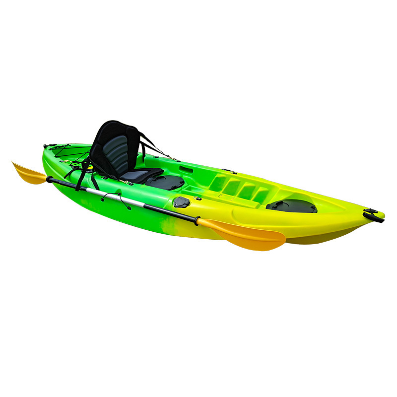 Factory price single plastic river and lake tour kayak for fun and fishing, paddle canoe boat on sale