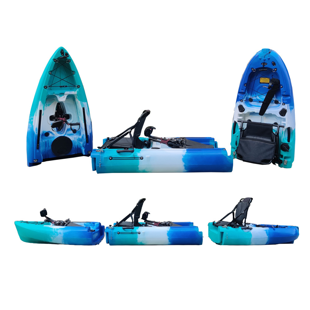 Motorized fishing pedal kayak 14ft 2 person modular kayak/canoe wholesale detachable ocean kayak with trolling motor