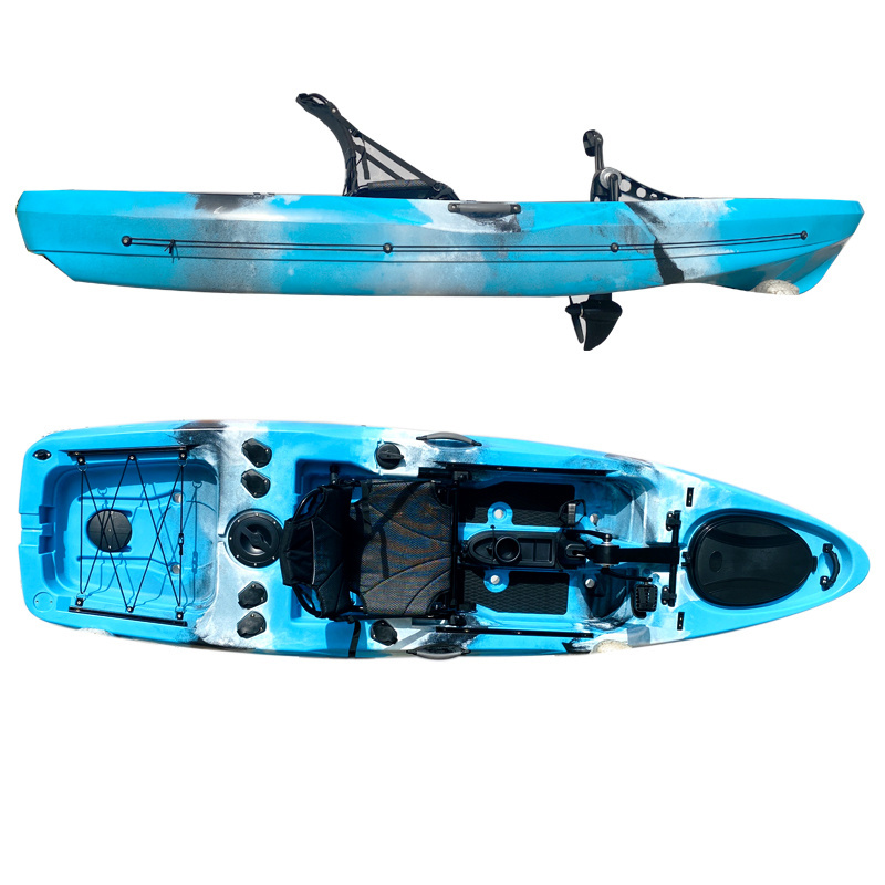 Hot selling Single seat sit on Pedal Drive fishing Kayak with Electric trolling propeller Motor