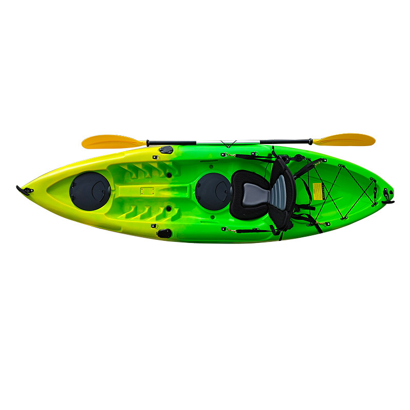 Factory price single plastic river and lake tour kayak for fun and fishing, paddle canoe boat on sale