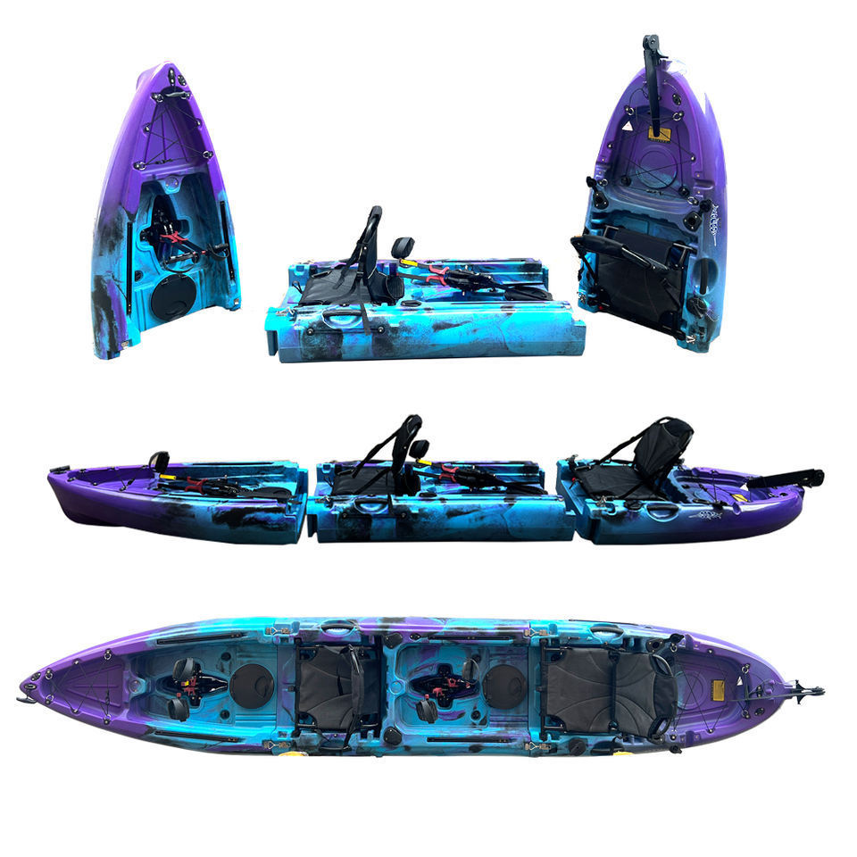 9ft single person Modular fishing Kayak two section Pedal Drive Kayak Easy to disassemble and splice