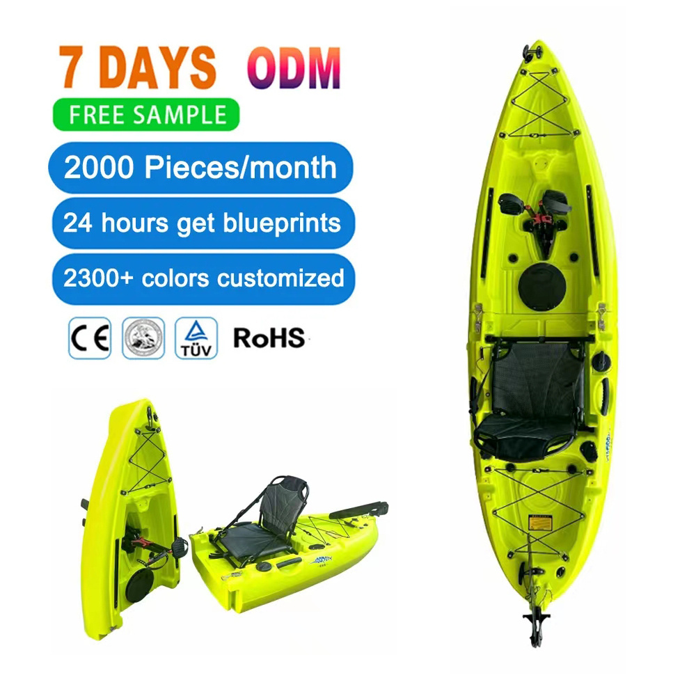 High Quality 2 Person Modular Fishing Splicing Detachable Kayaks Three Section Pedal Drive kayak for Water Sports