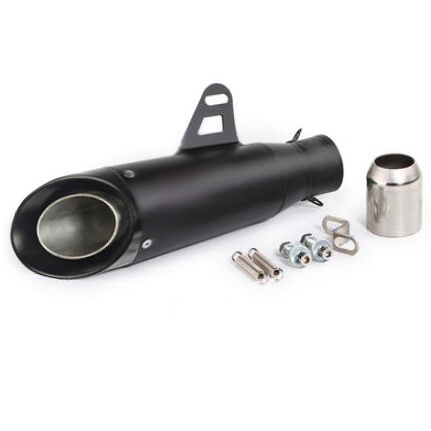 REALZION Motorcycle Universal Exhaust Stainless Steel Muffler Exhausts System Slip-On Silencer Pipe