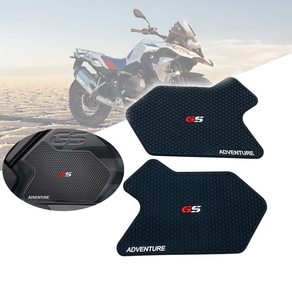 REALZION Motorcycle Parts Soft Rubber Anti Slip Fuel Tank Pad Protector Side Sticker For BMW R1200GS R1250GS ADV 2014-2020