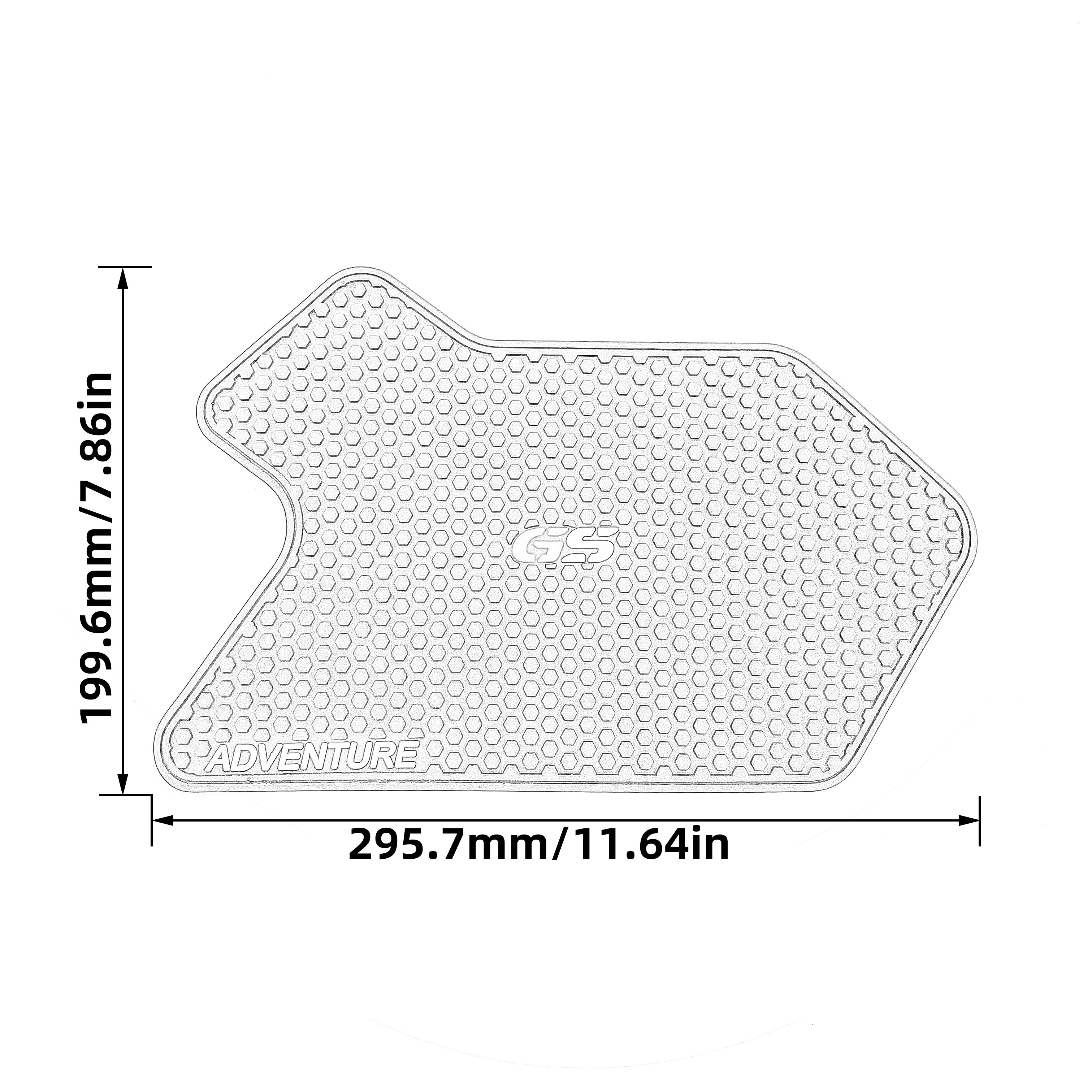 REALZION Motorcycle Parts Soft Rubber Anti Slip Fuel Tank Pad Protector Side Sticker For BMW R1200GS R1250GS ADV 2014-2020