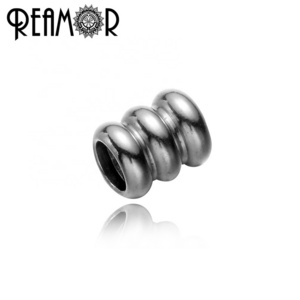 REAMOR Free Shipping Stainless Steel Multi-ring Jewellery DIY Findings Cord Ends Beads For Making Jewelry Material