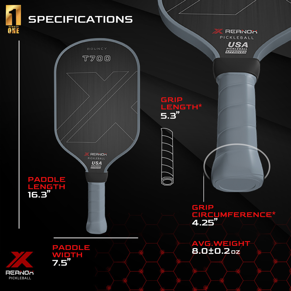 New Product Technology Edgeless Leather Cover Reanox Custom Pickleball Paddle