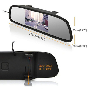 High Quality 4.3 Inch Tft Panel Rear View Mirror Monitor For Backup Car Reversing Camera