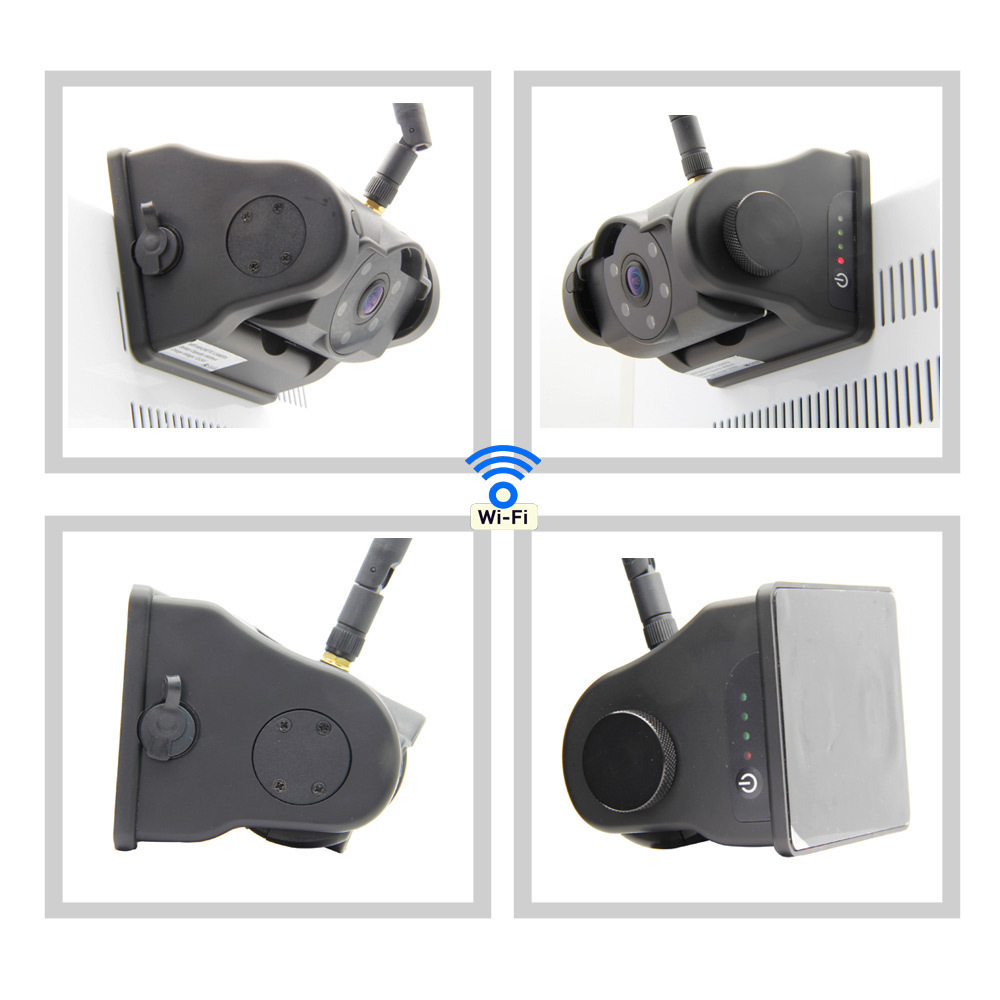 720P WiFi Reverse Backup Camera Night Vision 4pcs LED Light HD Wireless Car Rear View Camera