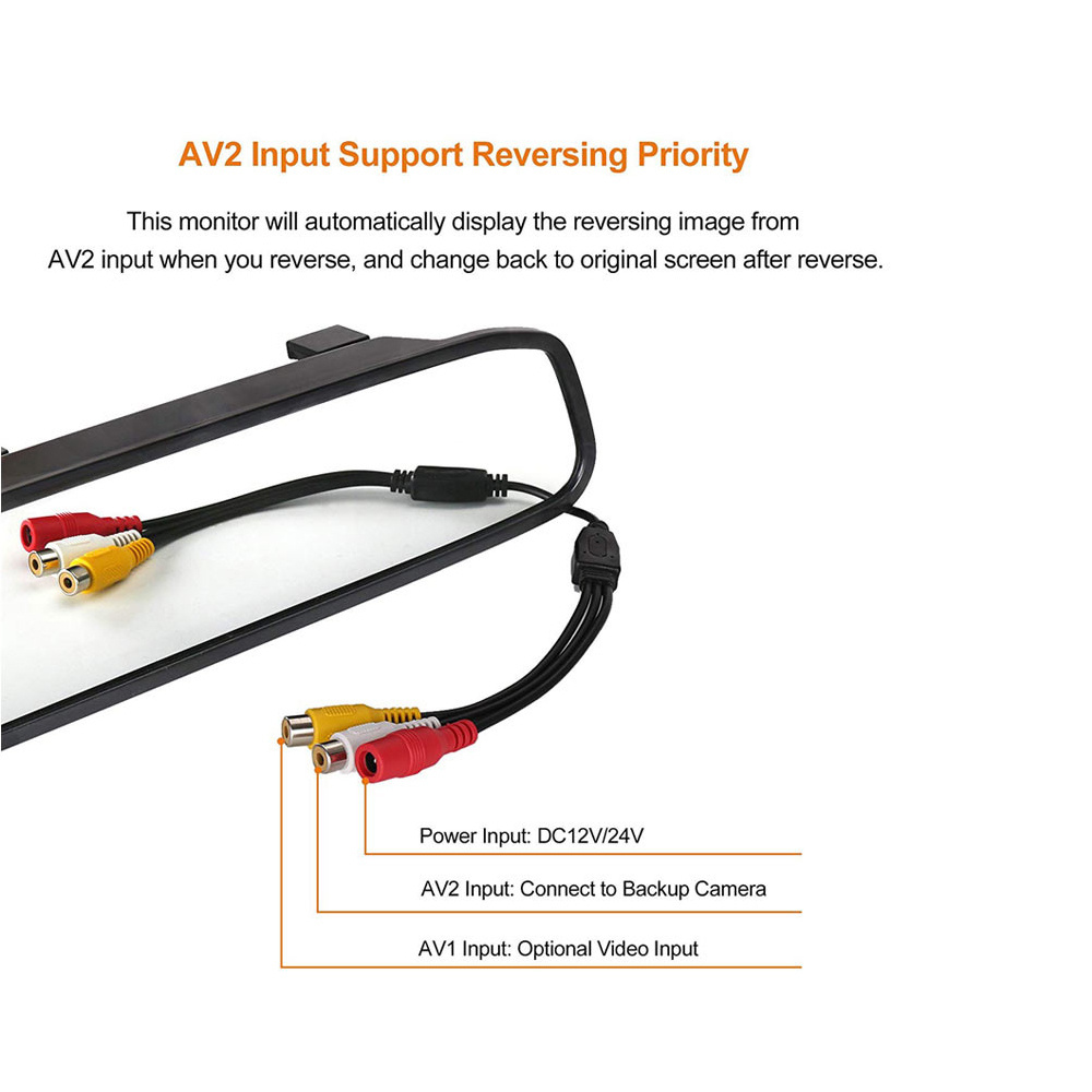 High Quality 4.3 Inch Tft Panel Rear View Mirror Monitor For Backup Car Reversing Camera