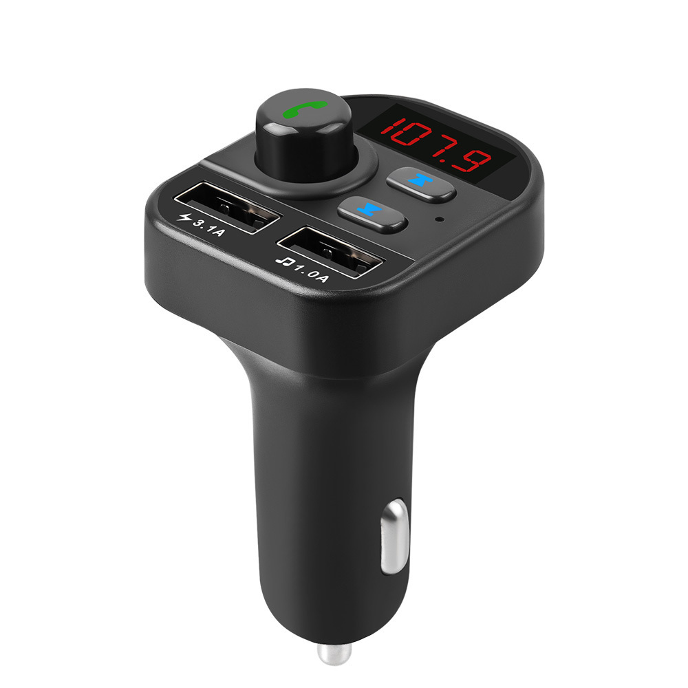 Dual USB Charger Hands-Free Car Kit Wireless Radio Audio Adapter 5.0 BT FM Transmitter Car MP3 Player