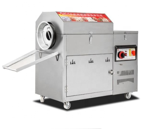 gas electric two heating style  peanut roasting machine grain nuts roaster machine