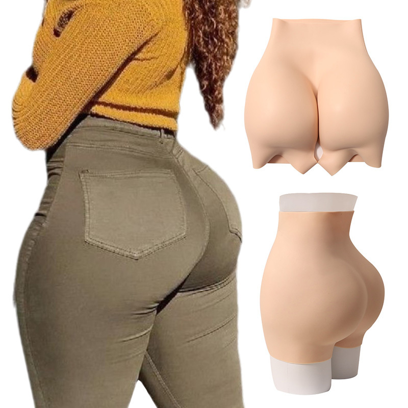 Cosplay fake Butt and hip artificial Silicone Buttock plump hip lift Ass pants Male To Woman Flexible Bumbum Plus Size Shaper