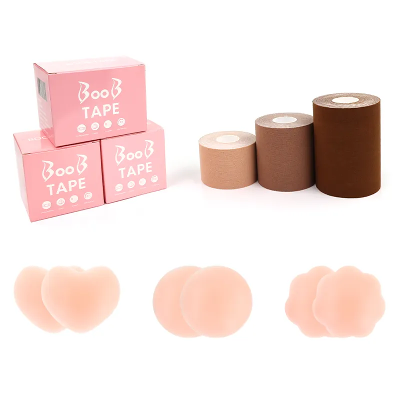 Factory Women boob tape body bra tape breast lift up tape with nipple cover