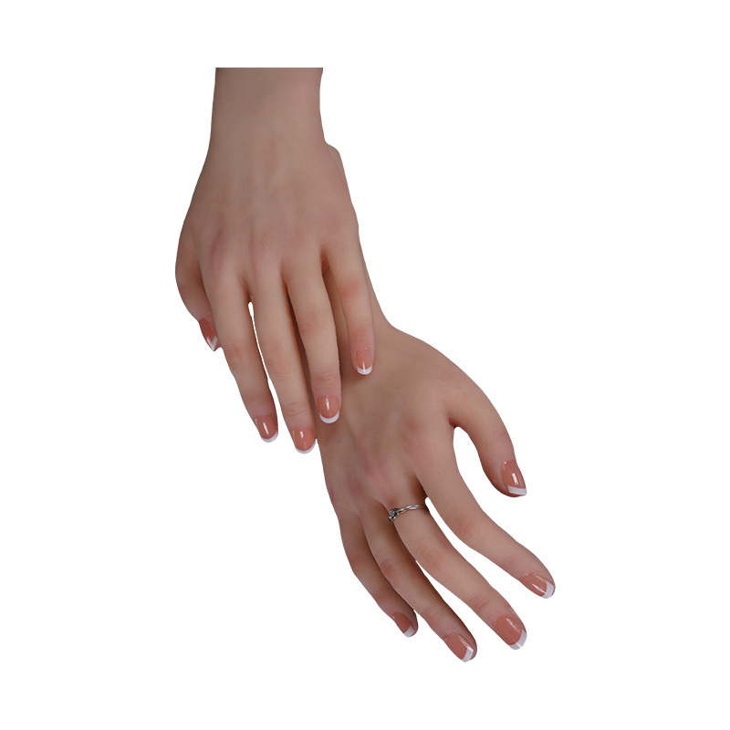 Realistic Silicone Material Female Hands Model Lifelike Silicone Female Hand Foot Mannequin for Hand Art Jewelry Display