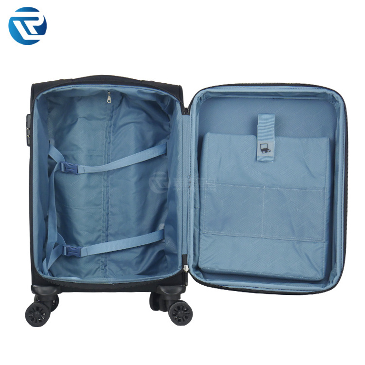 2023 Hot selling 3 pieces of 20 24 28 inch luggage Premium custom Nylon Suitcase Travel soft fabric luggage