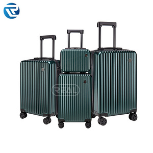 New customizable logo vertical luggage 4-piece set 3-piece zippered Suitcase color optional luxury travel bags luggage set