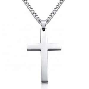 Cross Necklace Plated Gold Silver Black Prayer Choker Cross Pendant Necklaces For Men Jewelry Gift Custom OEM Stainless Steel