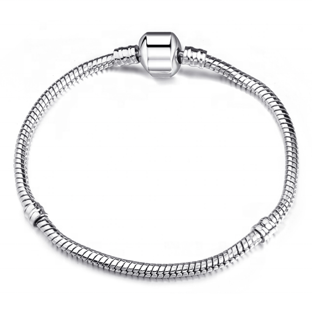 Stainless Steel Bangle Charms Jewelry,Stainless Steel 3mm snake chain bracelet for charms