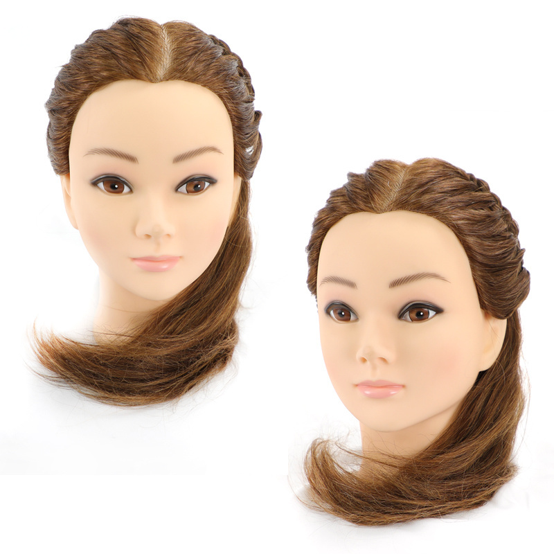 Factory outlet Cosmetology 100% Real Human Hair Salon Practice Hairdresser Training Head Mannequin Dummy Doll Mannequin Head