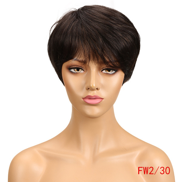 Rebecca Short Straight Wigs Brazilian Hair Wholesale Cheap Hot Sell Best Human Hair Wig With Bangs Pixie Cut Wig Human Hair