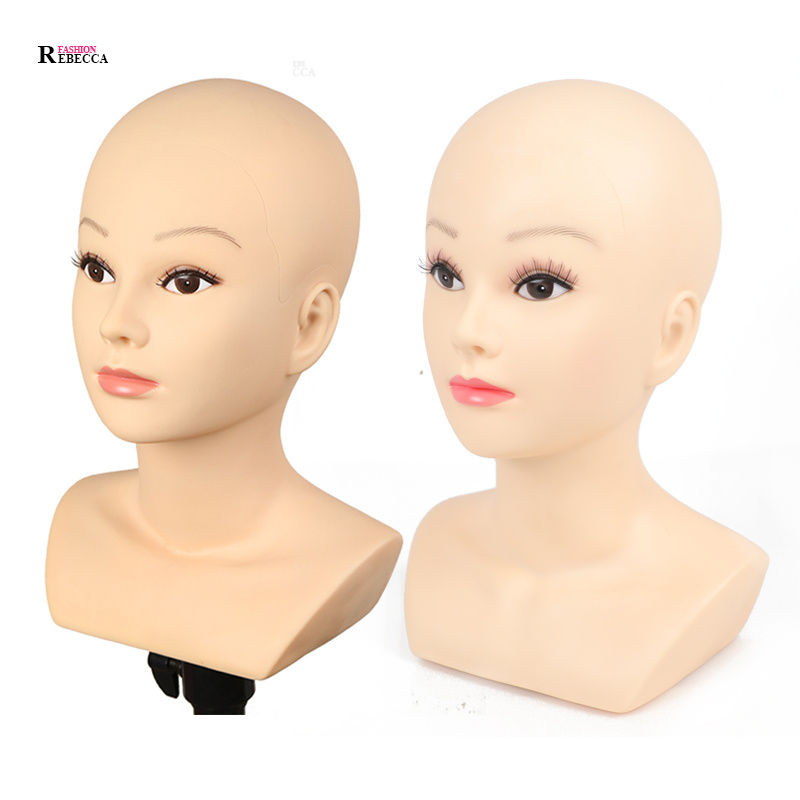 Rebecca Cheap Durable Bald Mannequin Head With Shoulder For Wigs and Show