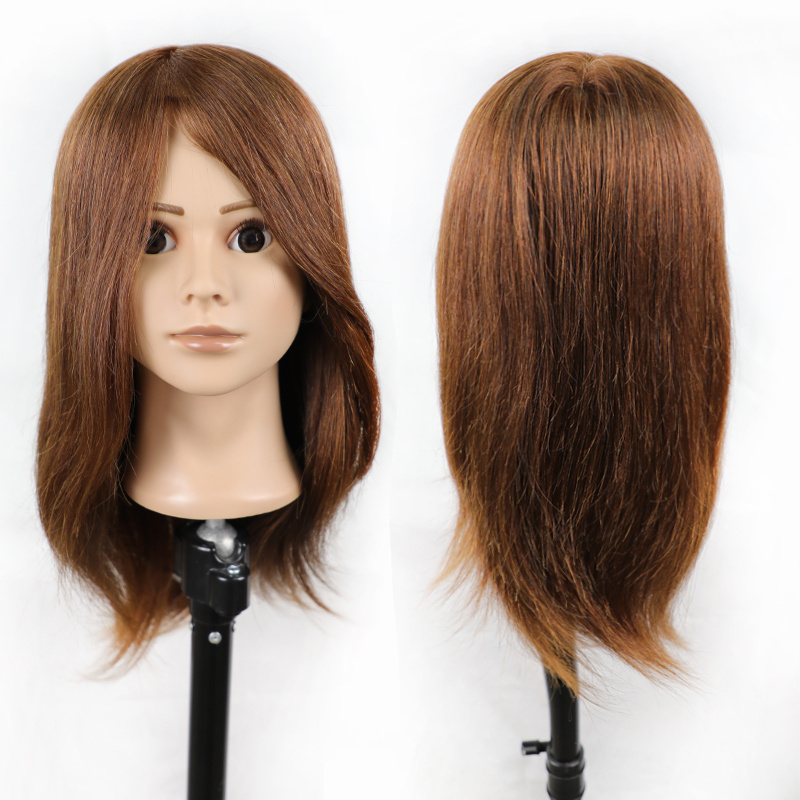 Cosmetology 100% Real Human Hair Salon Practice Hairdresser Training Head Mannequin Dummy Doll Mannequin Head Without Shoulders