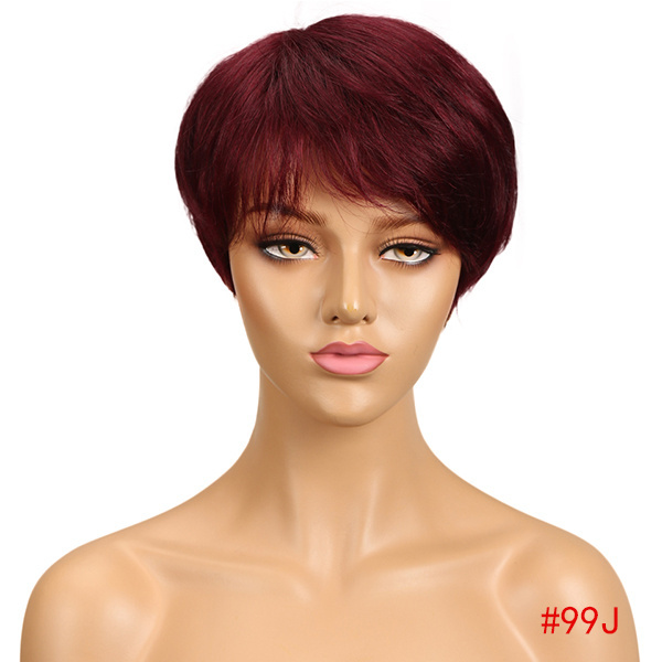 Rebecca Short Straight Wigs Brazilian Hair Wholesale Cheap Hot Sell Best Human Hair Wig With Bangs Pixie Cut Wig Human Hair