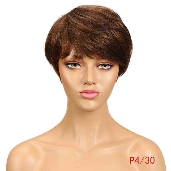 Rebecca Short Straight Wigs Brazilian Hair Wholesale Cheap Hot Sell Best Human Hair Wig With Bangs Pixie Cut Wig Human Hair